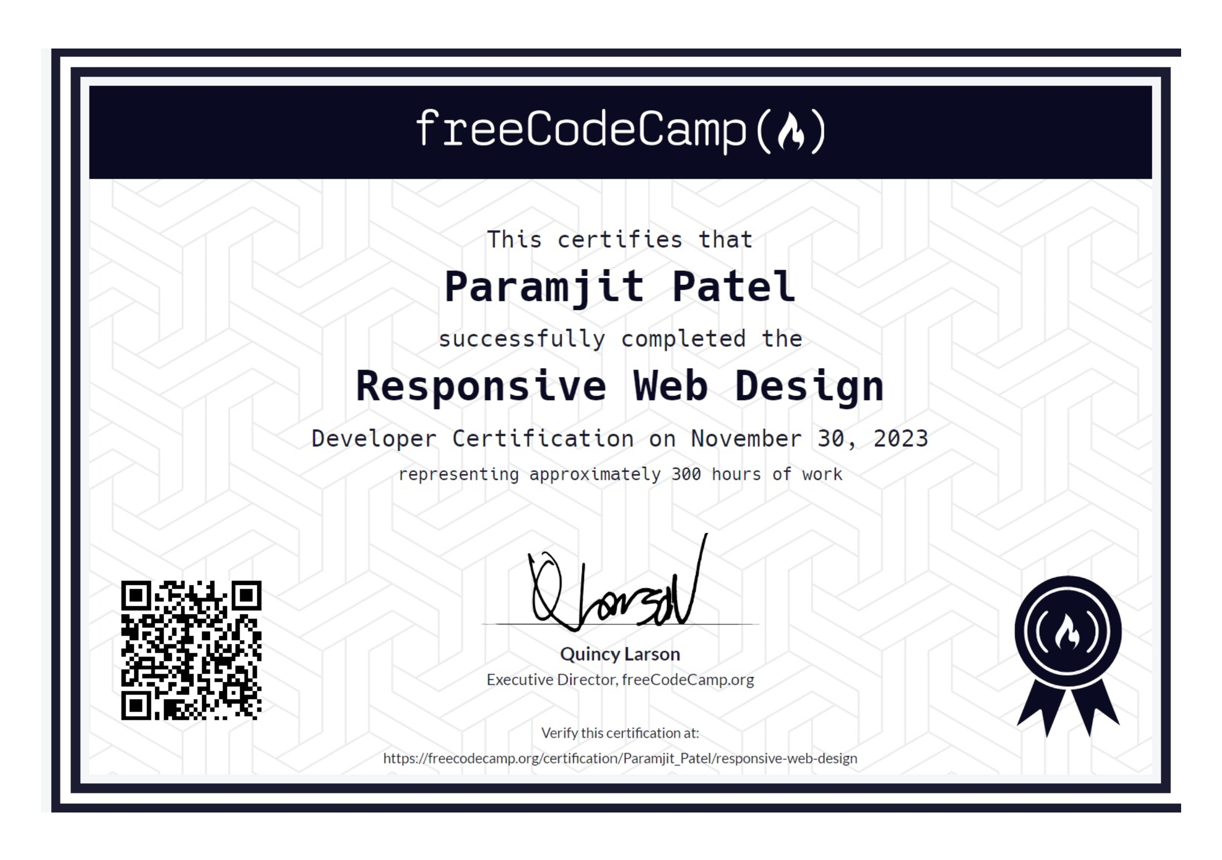 Responsive Web Design Certificate